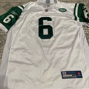 Reebok White and Green Football Jersey